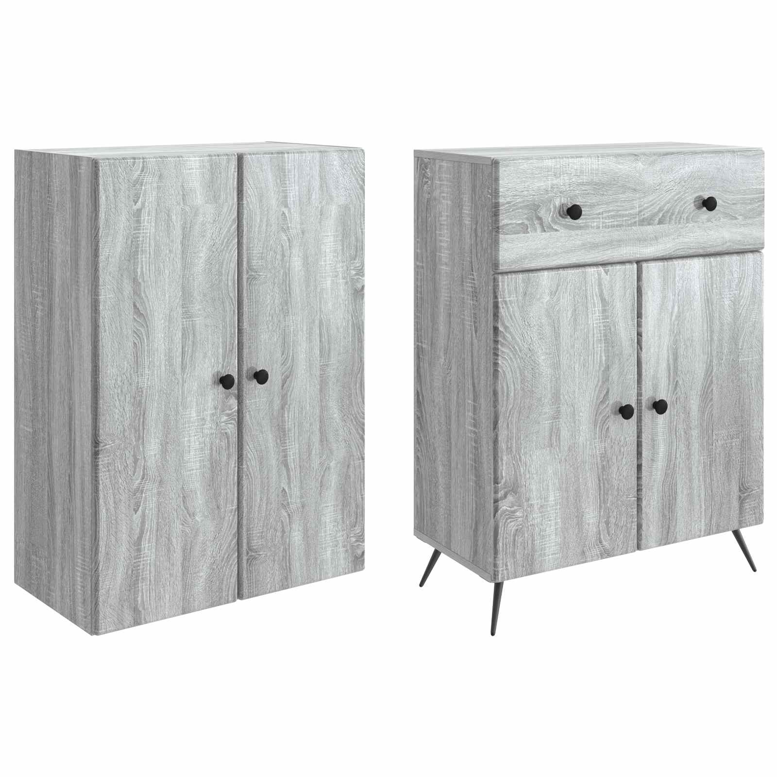 vidaXL 2 pcs Grau Sonoma