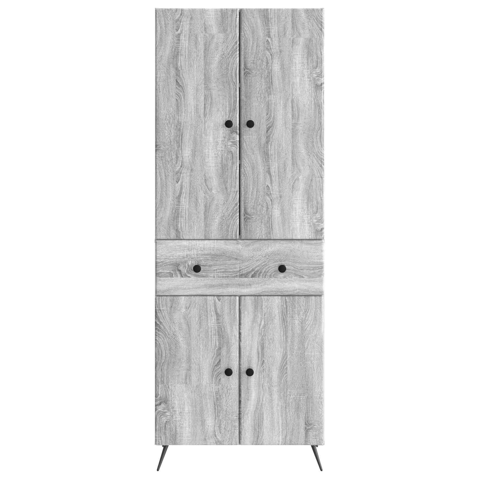vidaXL 2 pcs Grau Sonoma