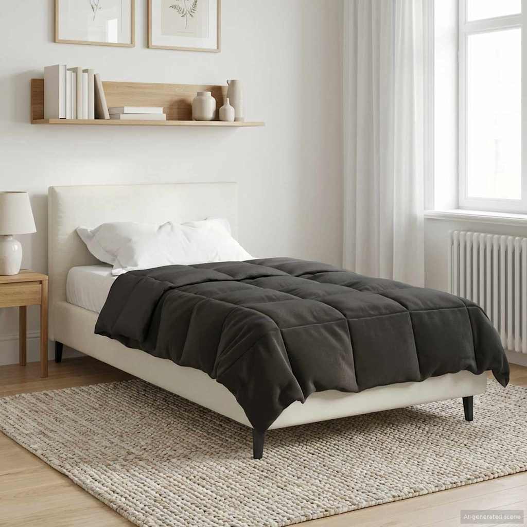 vidaXL Sommerdecke Gesteppt Anthrazit 135 x 200 cm Mikrofaser