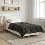vidaXL Sommerdecke Gesteppt Anthrazit 135 x 200 cm Mikrofaser