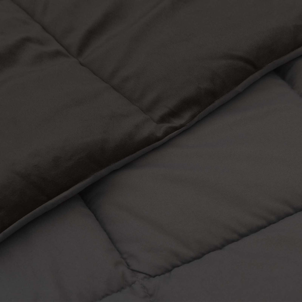 vidaXL Sommerdecke Gepolstert Anthrazit 140 x 200 cm Mikrofaser