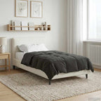 vidaXL Sommerdecke Gepolstert Anthrazit 140 x 200 cm Mikrofaser