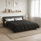 vidaXL Winterbettdecke Gepolstert Anthrazit 240 x 260 cm Mikrofaser