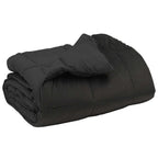 vidaXL Winterbettdecke Gepolstert Anthrazit 240 x 260 cm Mikrofaser