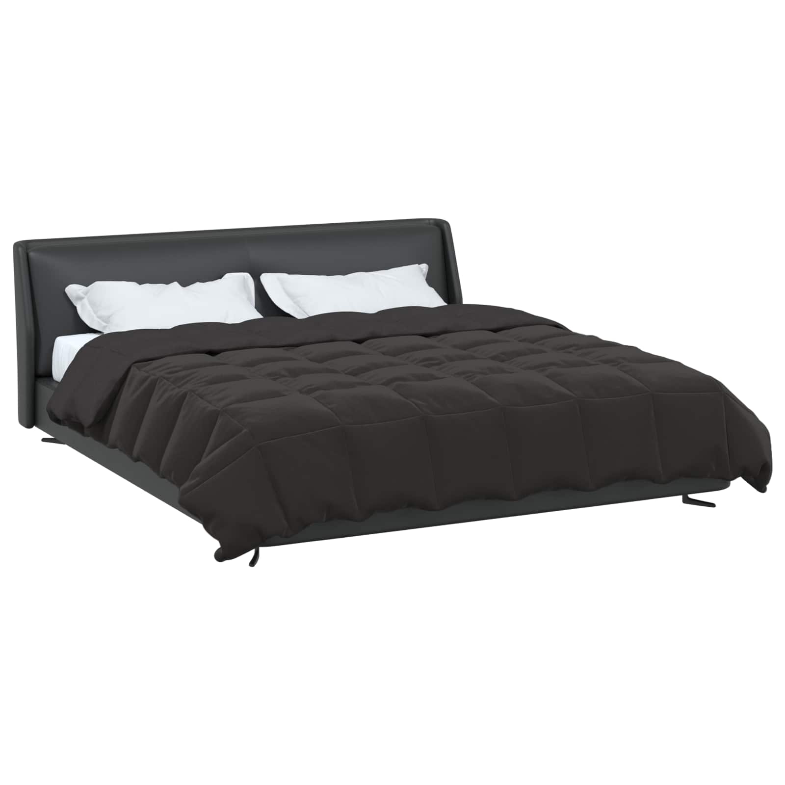 vidaXL Winterbettdecke Gepolstert Anthrazit 240 x 260 cm Mikrofaser