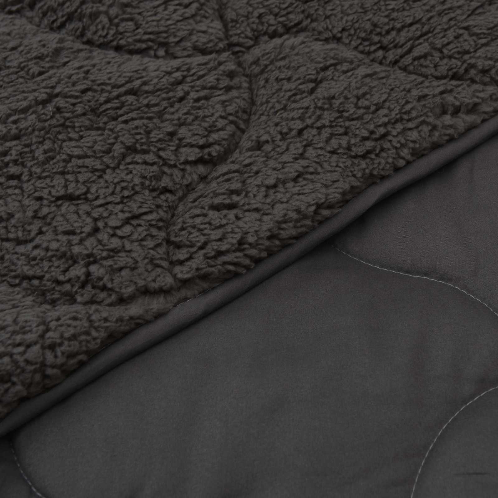 vidaXL Sommerdecke Anthrazit 135 x 200 cm Mikrofaser und Teddy-Fleece