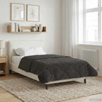 vidaXL Winterbettdecke Gepolstert Anthrazit 135 x 200 cm