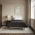 vidaXL Winterbettdecke Gepolstert Anthrazit 135 x 200 cm