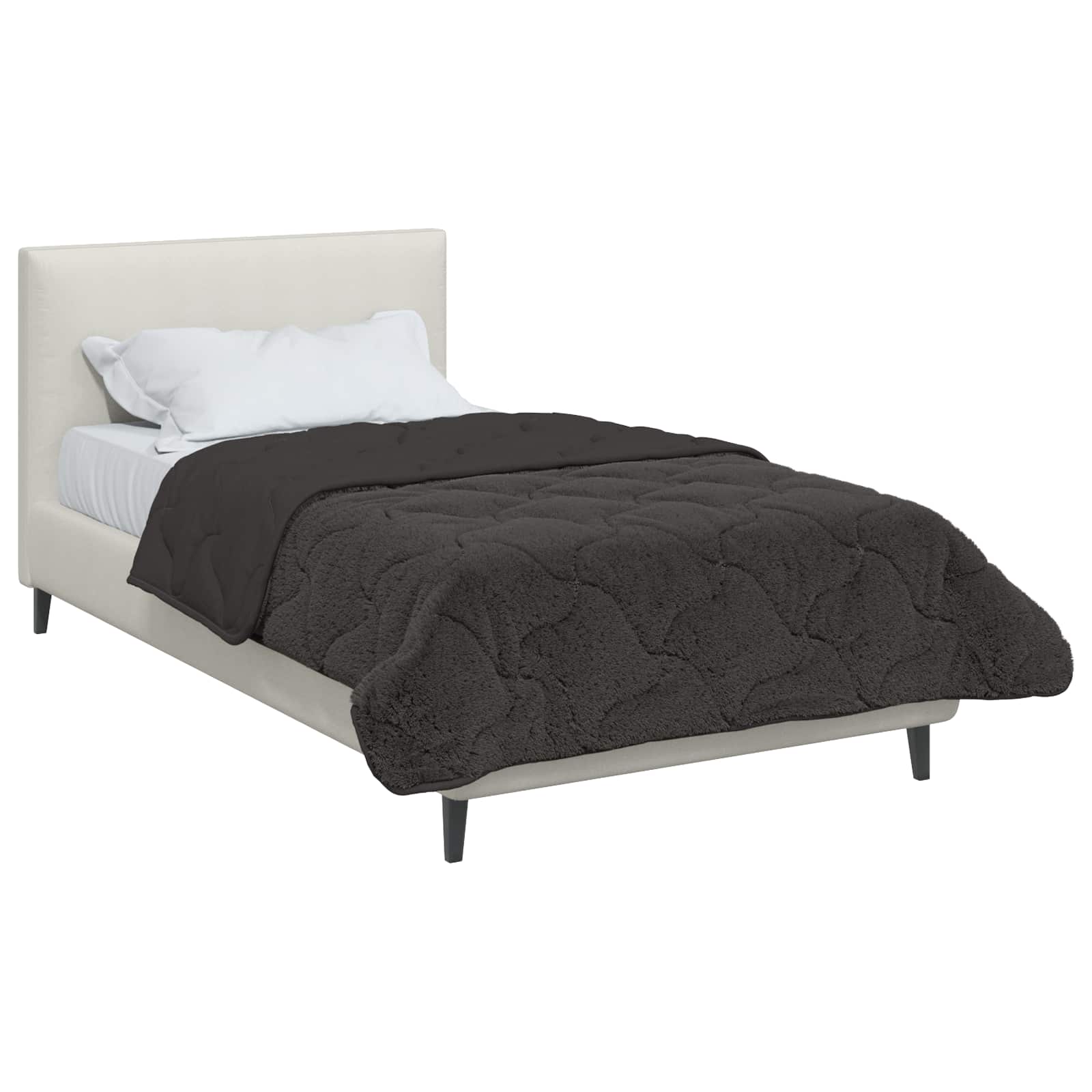 vidaXL Winterbettdecke Gepolstert Anthrazit 135 x 200 cm