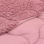 vidaXL Winterbettdecke Rosa 135 x 200 cm Mikrofaser und Teddy-Fleece