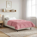 vidaXL Winterbettdecke Rosa 135 x 200 cm Mikrofaser und Teddy-Fleece