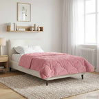 vidaXL Winterbettdecke Rosa 135 x 200 cm Mikrofaser und Teddy-Fleece