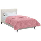 vidaXL Winterbettdecke Rosa 135 x 200 cm Mikrofaser und Teddy-Fleece