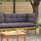 vidaXL Ecksofa Einheit Natürlich und Dunkelgrau 132 x 92 x 82 cm