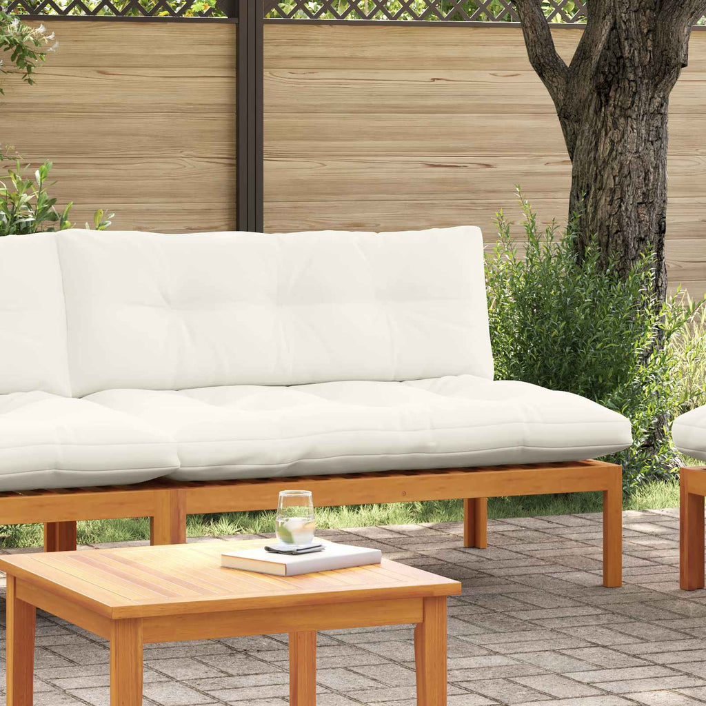 vidaXL Mittelsofa Einheit Natürlich und Cremweiß 120 x 80 x 82 cm