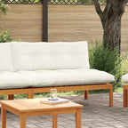 vidaXL Mittelsofa Einheit Natürlich und Cremweiß 120 x 80 x 82 cm