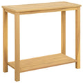vidaXL Gartenkonsole Tisch Helles Akazienholz 80 x 35 x 75 cm