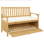 vidaXL Sitzbank mit Stauraum mit Kissen mit Speicher 120 x 63 x 84 cm