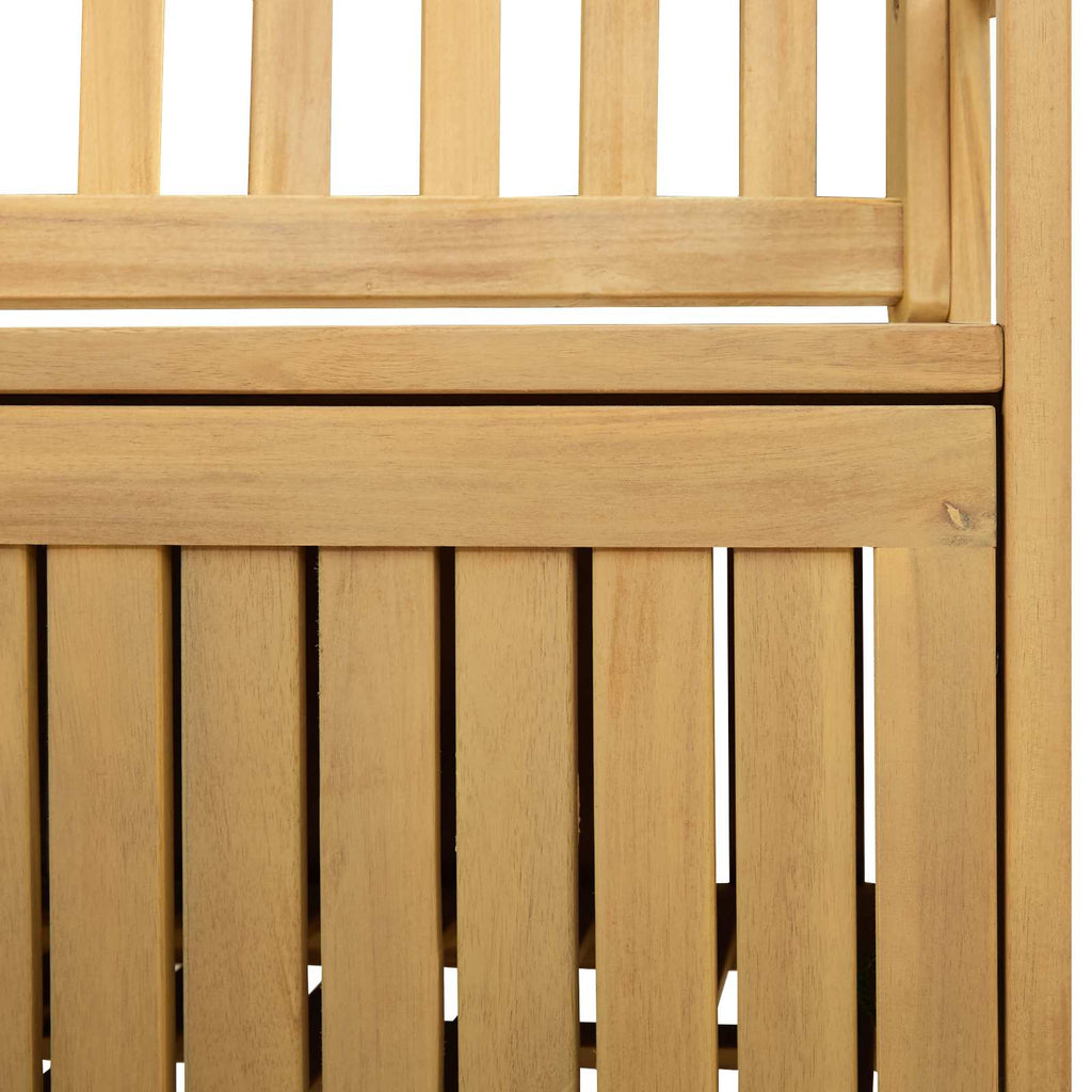 vidaXL Sitzbank mit Stauraum mit Tür 120 x 63 x 84 cm Massiv-Akazie