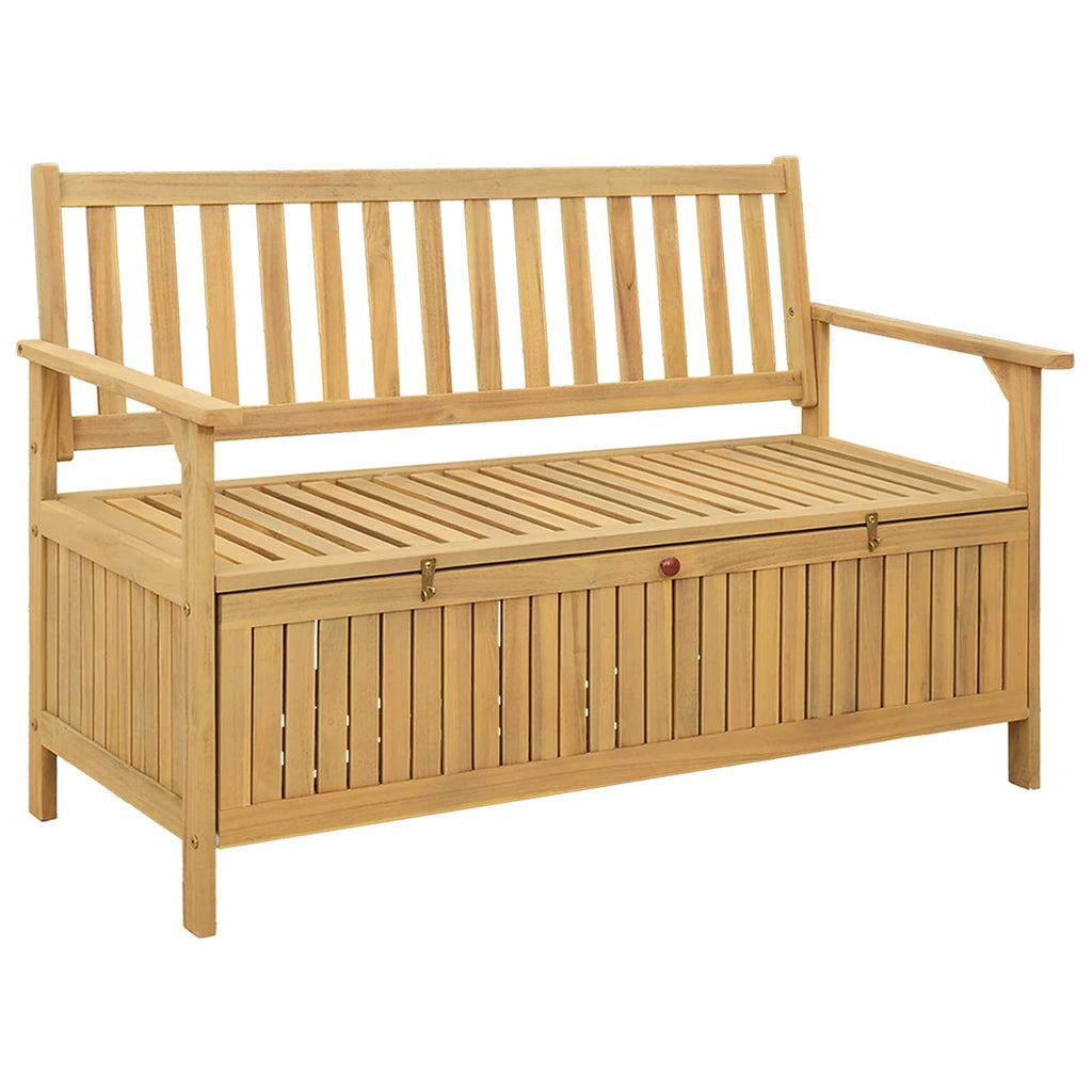 vidaXL Sitzbank mit Stauraum mit Tür 120 x 63 x 84 cm Massiv-Akazie