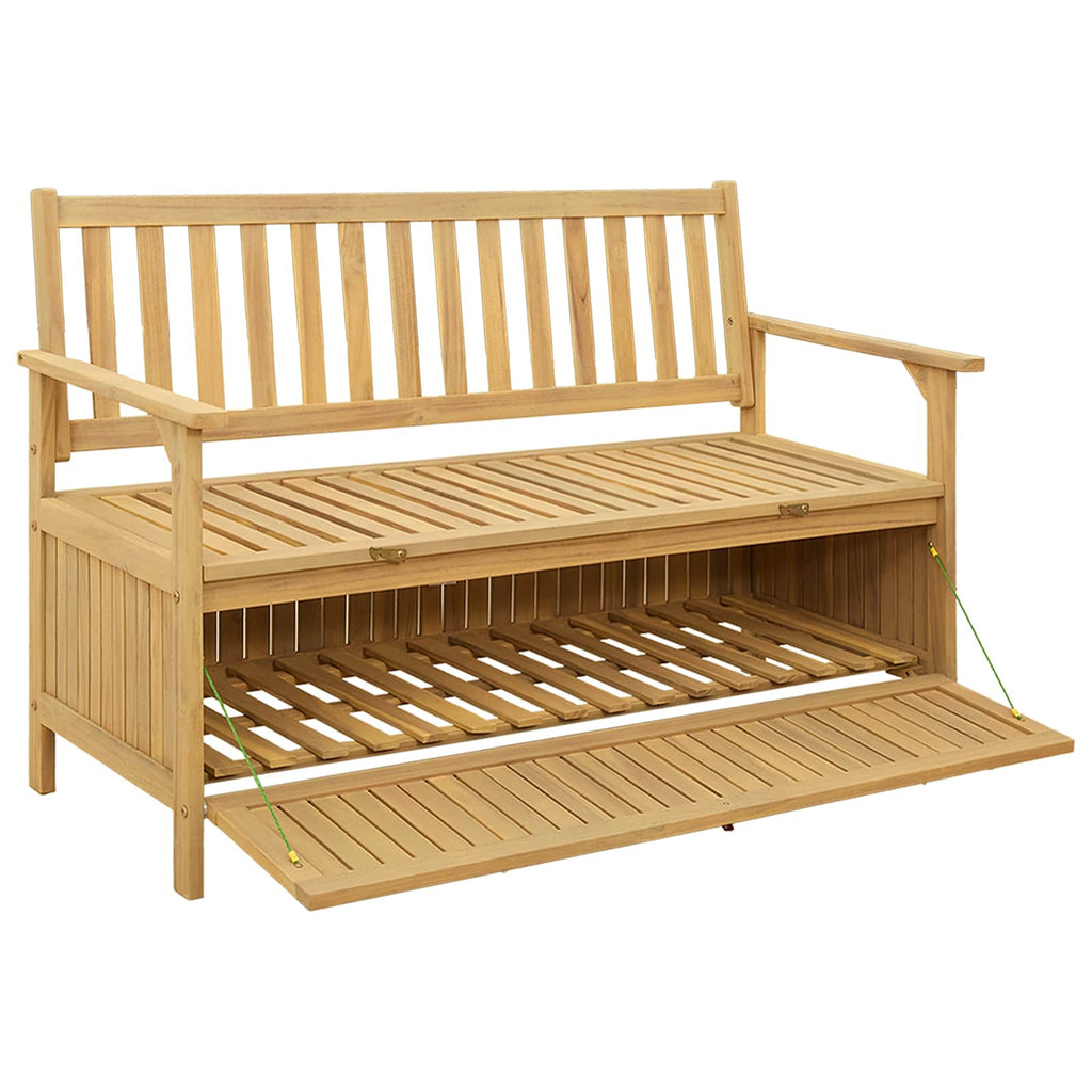 vidaXL Sitzbank mit Stauraum mit Tür 120 x 63 x 84 cm Massiv-Akazie
