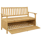 vidaXL Sitzbank mit Stauraum mit Tür 120 x 63 x 84 cm Massiv-Akazie