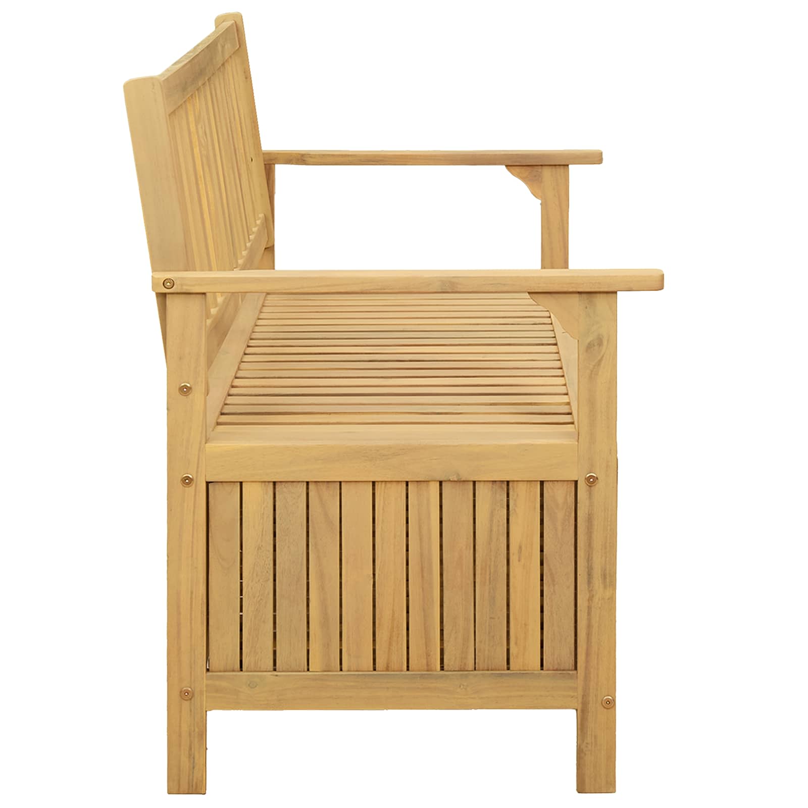 vidaXL Sitzbank mit Stauraum mit Tür 120 x 63 x 84 cm Massiv-Akazie