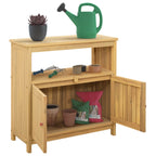 vidaXL Gartenkonsole Tisch Helles Akazienholz 80 x 35 x 75 cm