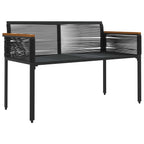 vidaXL Bank Outdoor Schwarz und Cremeweiß 117 x 54 x 74,5 cm
