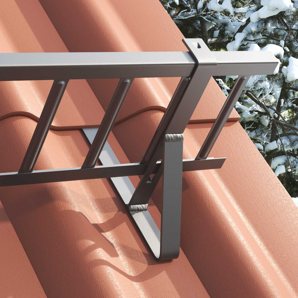 vidaXL Schneewächter Unterstützung 2 pcs Anthrazit 29,5 x 3 x 34,5 cm