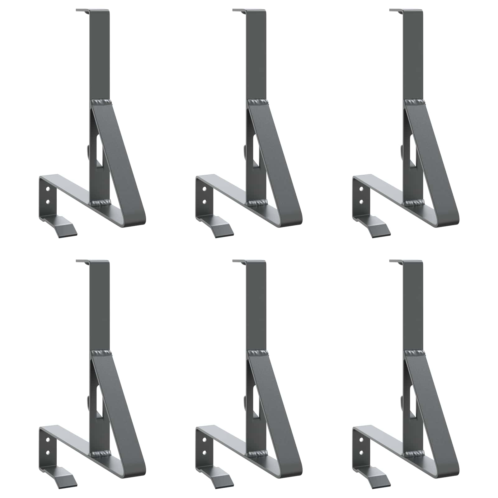 vidaXL Schneewächter Unterstützung 6 pcs Anthrazit 29,5 x 3 x 34,5 cm
