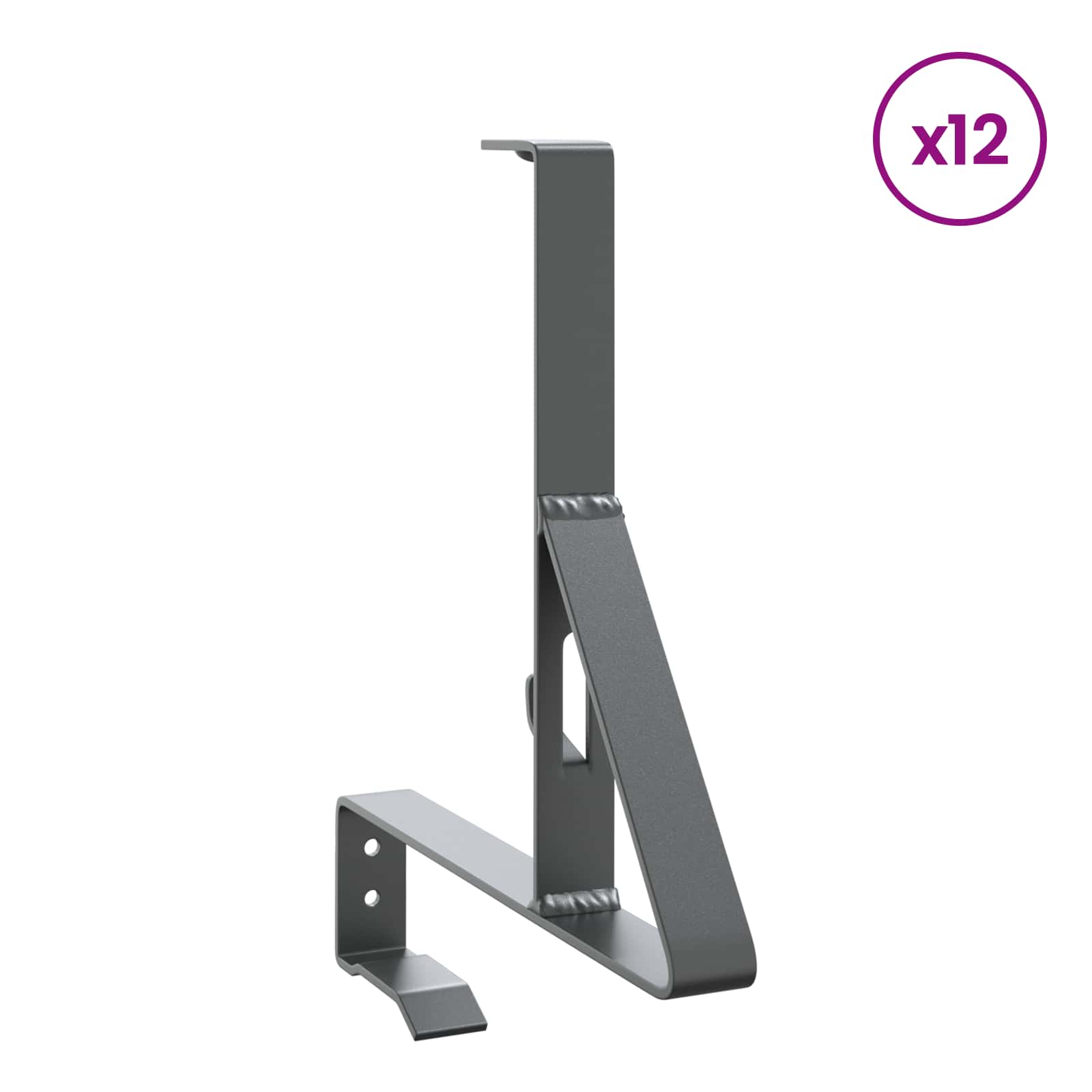 vidaXL Schneewächter Unterstützung 12 pcs Anthrazit 29,5 x 3 x 34,5 cm