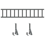 vidaXL Dachschneeschild Anthrazit 100 x 29,5 x 34,5 cm Stahl