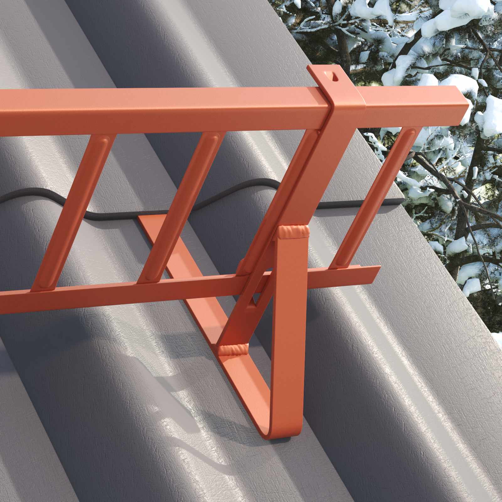 vidaXL Schneewächter Unterstützung 12 pcs Rot 29,5 x 3 x 34,5 cm Stahl