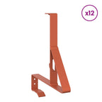 vidaXL Schneewächter Unterstützung 12 pcs Rot 29,5 x 3 x 34,5 cm Stahl