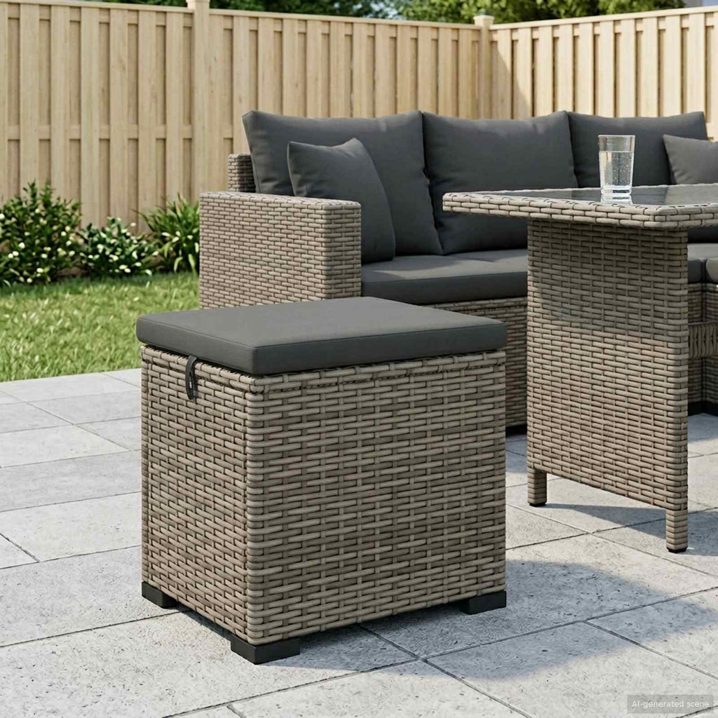 vidaXL Gartenfußstütze mit Kissen 40 x 30 x 40 cm