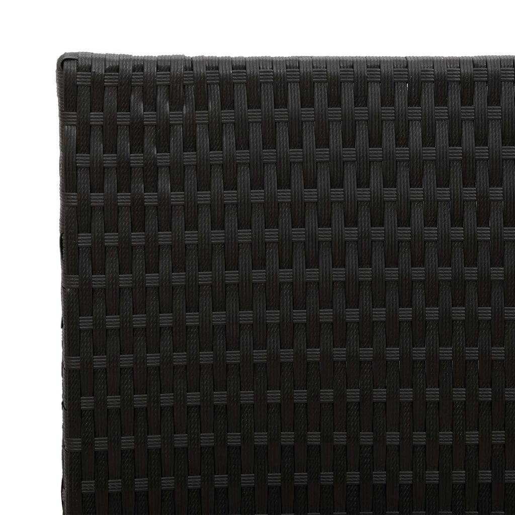 vidaXL Hoher Pflanzkübel Schwarz 55 x 22 x 70 cm Poly-Rattan