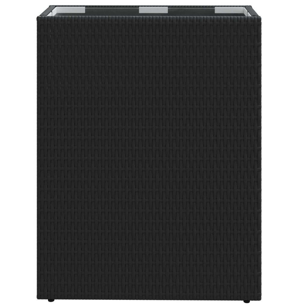 vidaXL Hoher Pflanzkübel Schwarz 55 x 22 x 70 cm Poly-Rattan
