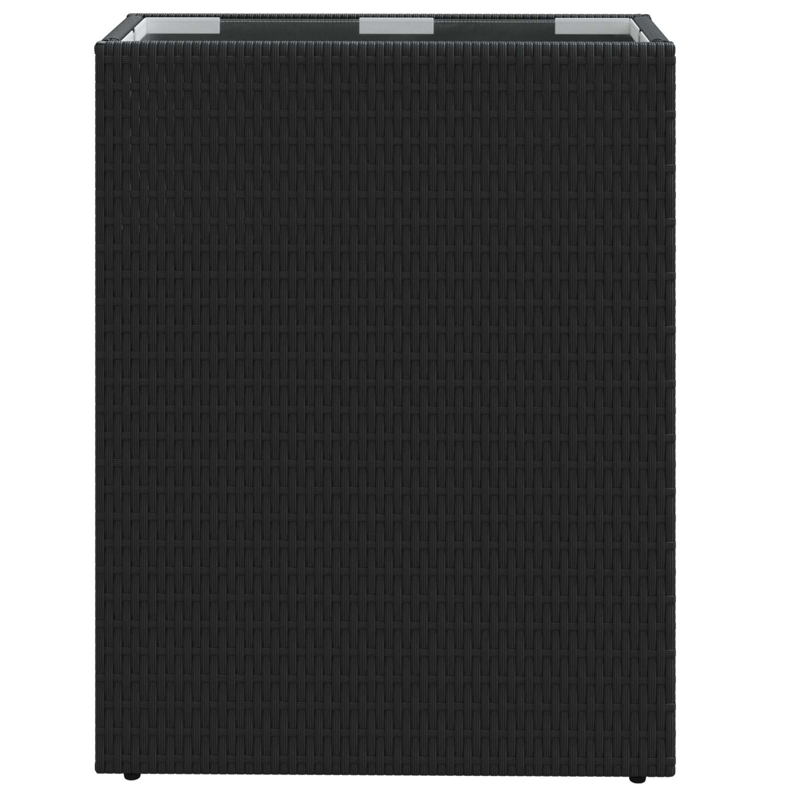 vidaXL Hoher Pflanzkübel Schwarz 55 x 22 x 70 cm Poly-Rattan