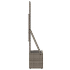 vidaXL Gartenpflanzer mit Gitter Grau 35 x 30 x 135 cm Poly-Rattan