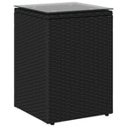 vidaXL Beistelltisch Schwarz Poly-Rattan