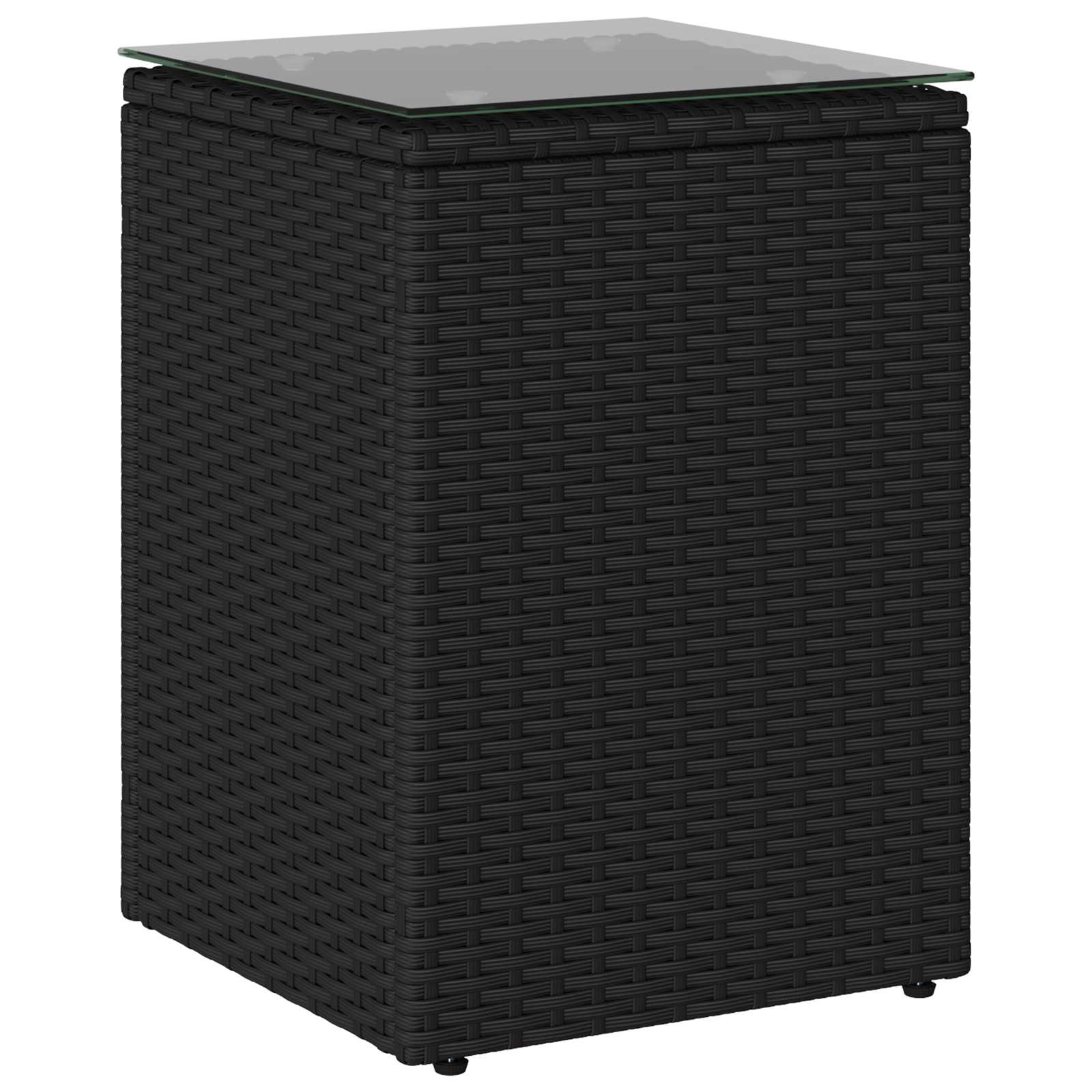 vidaXL Beistelltisch Schwarz Poly-Rattan