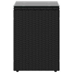 vidaXL Beistelltisch Schwarz Poly-Rattan
