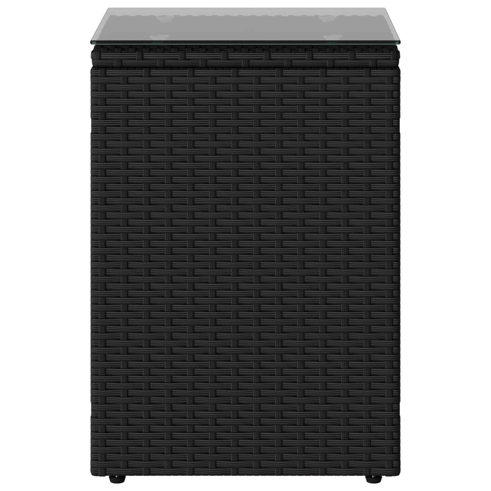 vidaXL Beistelltisch Schwarz Poly-Rattan