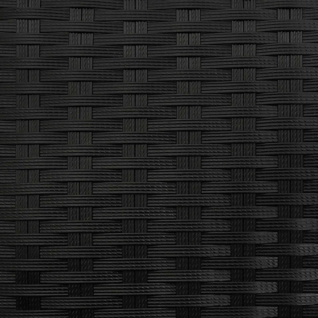vidaXL Beistelltisch Schwarz Poly-Rattan