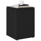vidaXL Beistelltisch Schwarz Poly-Rattan