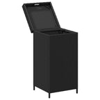 vidaXL Außen-Mülltonne Schwarz 40 x 40 x 80 cm Poly-Rattan