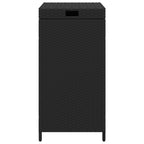 vidaXL Außen-Mülltonne Schwarz 40 x 40 x 80 cm Poly-Rattan