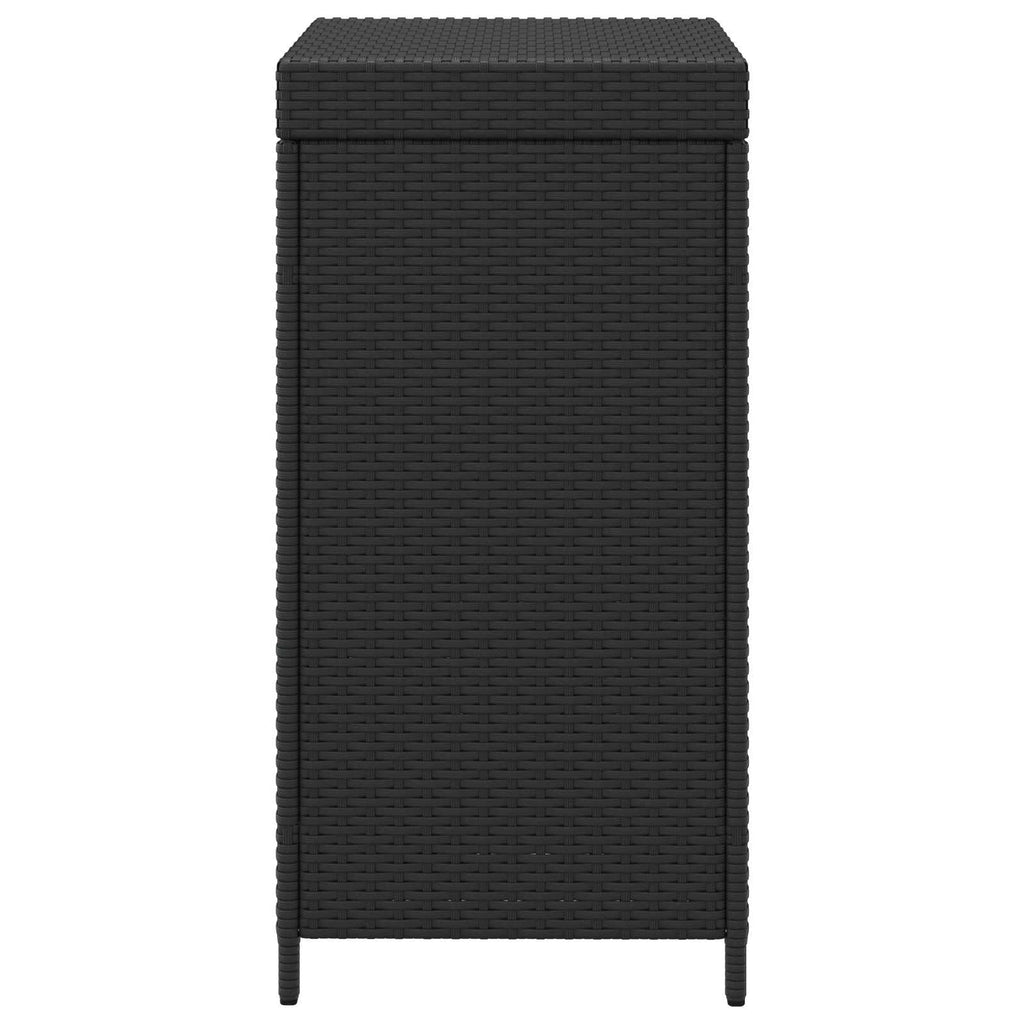 vidaXL Außen-Mülltonne Schwarz 40 x 40 x 80 cm Poly-Rattan