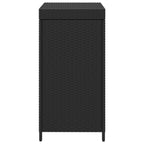 vidaXL Außen-Mülltonne Schwarz 40 x 40 x 80 cm Poly-Rattan